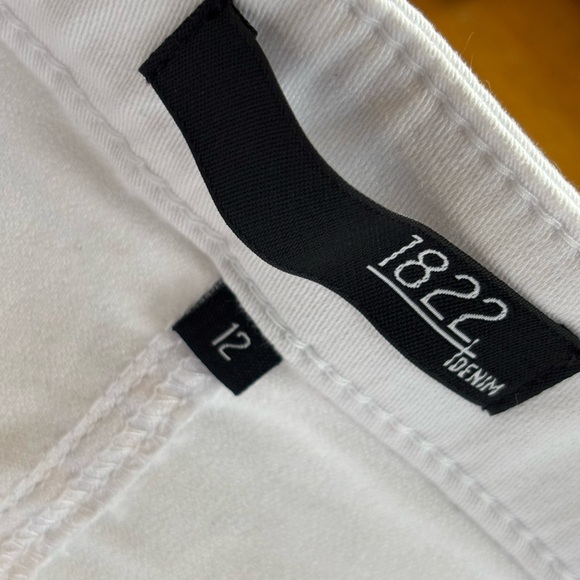 1822 Denim White Skinny Pull On Jeans Size 12 - Picture 4 of 5